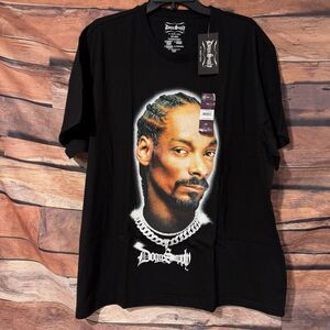 Snoop Dogg Dogg Supply Men's XXL Graphic T-Shirt Hip Hop Portrait Black Tee NWT